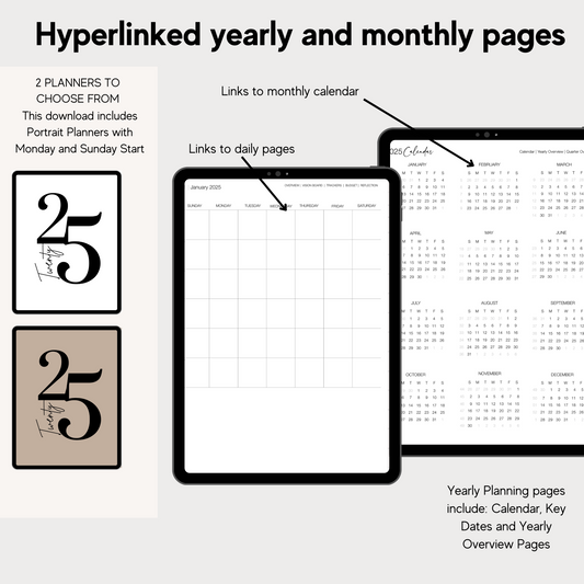 2025 Undated DayLee Digital Planner