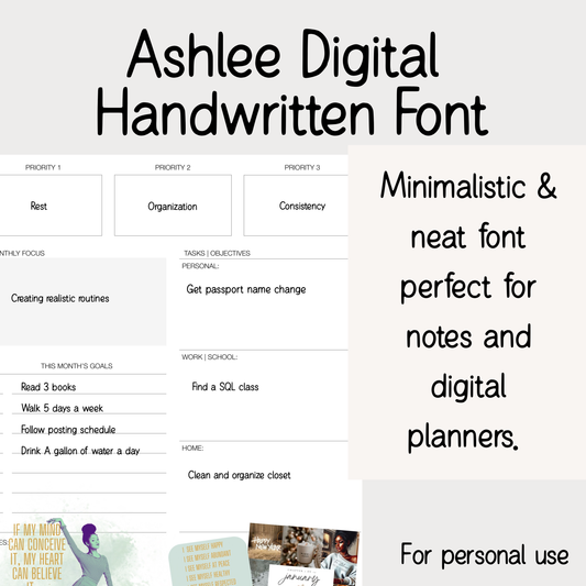 Ashlee Digital Handwritten Font