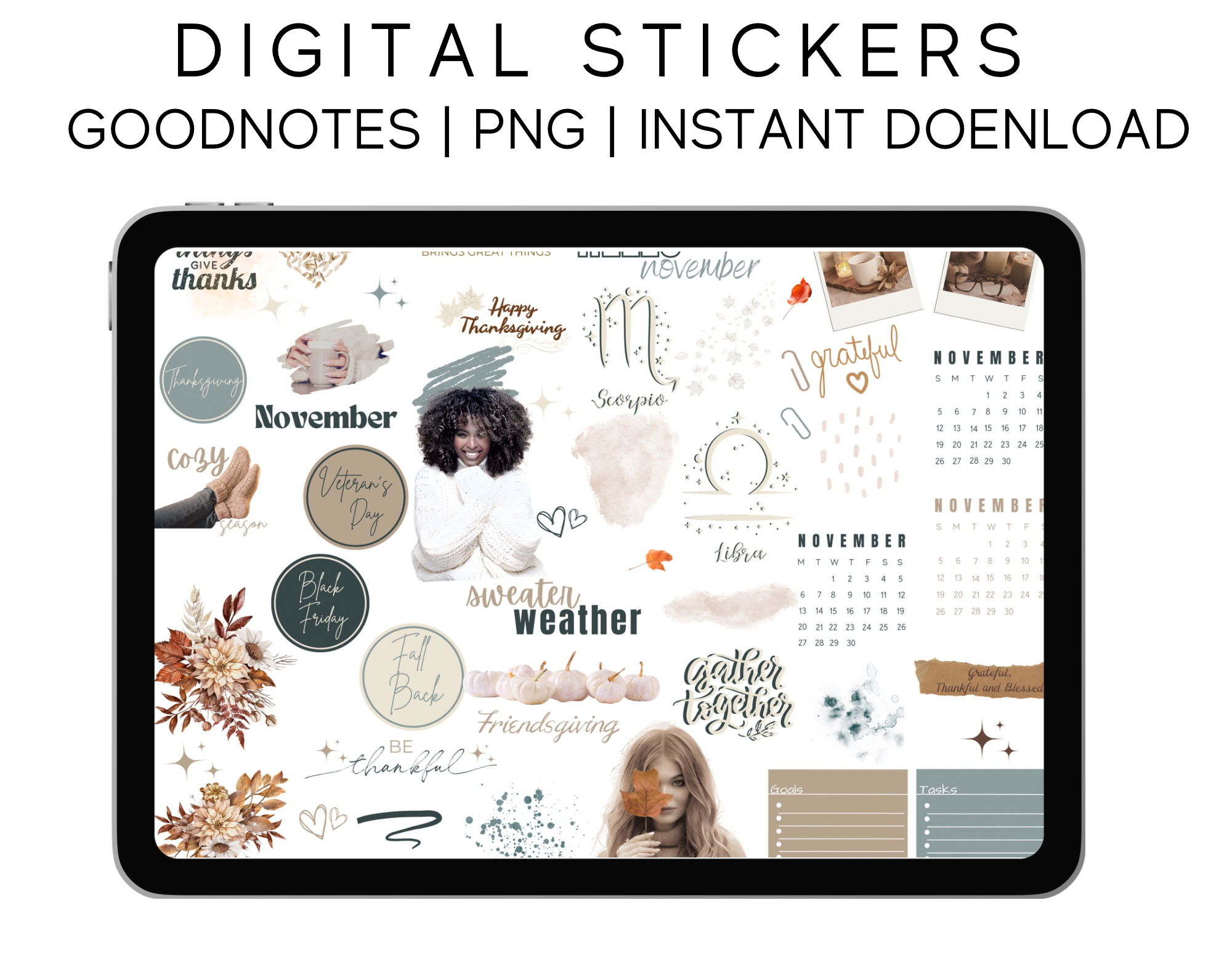 November Stickers – AshLee Digital Studio