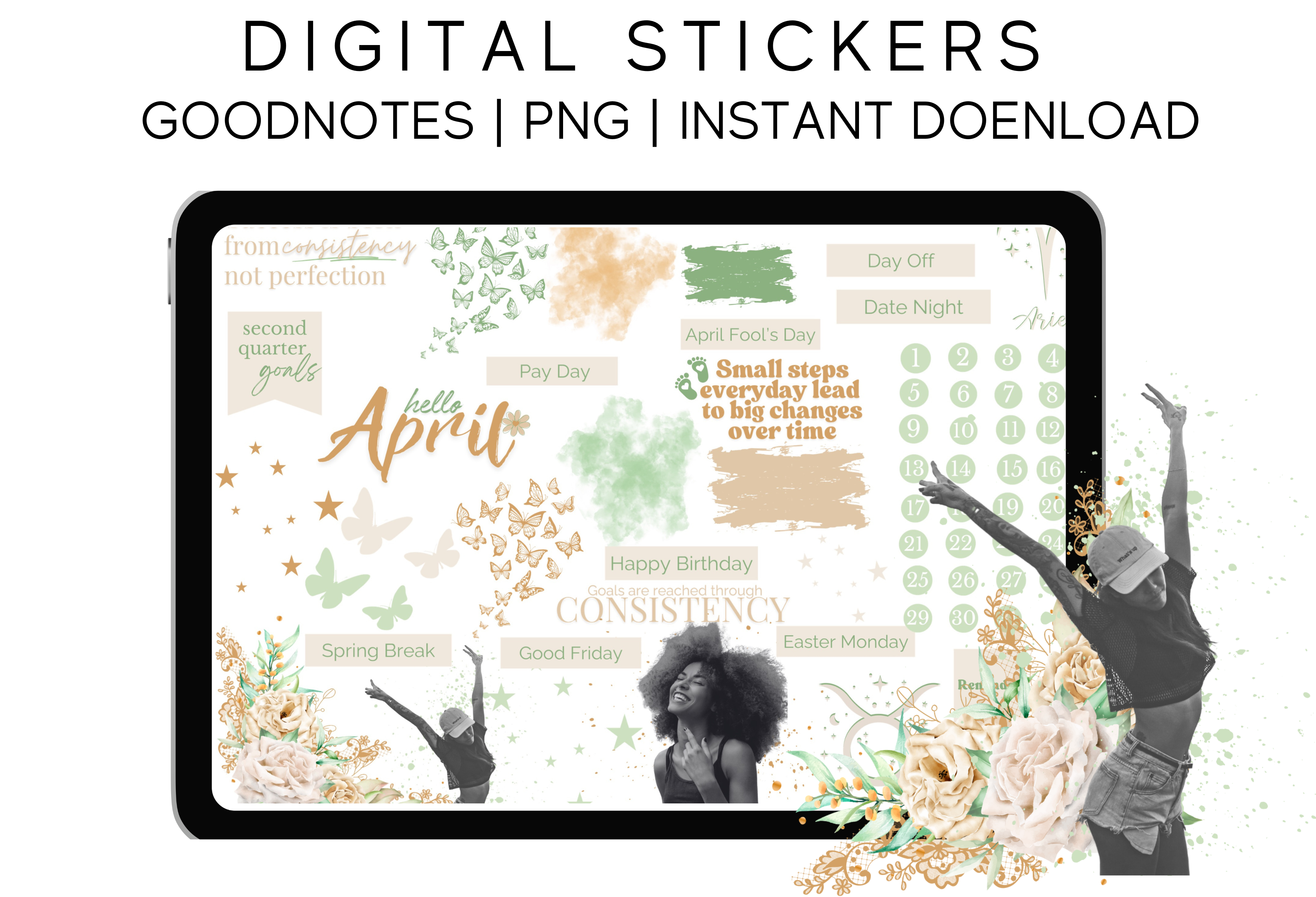2025 April Stickers – AshLee Digital Studio