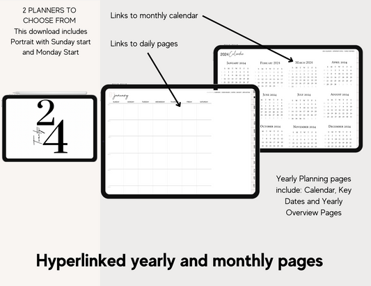 2024 Undated DayLee Digital Planner Landscape