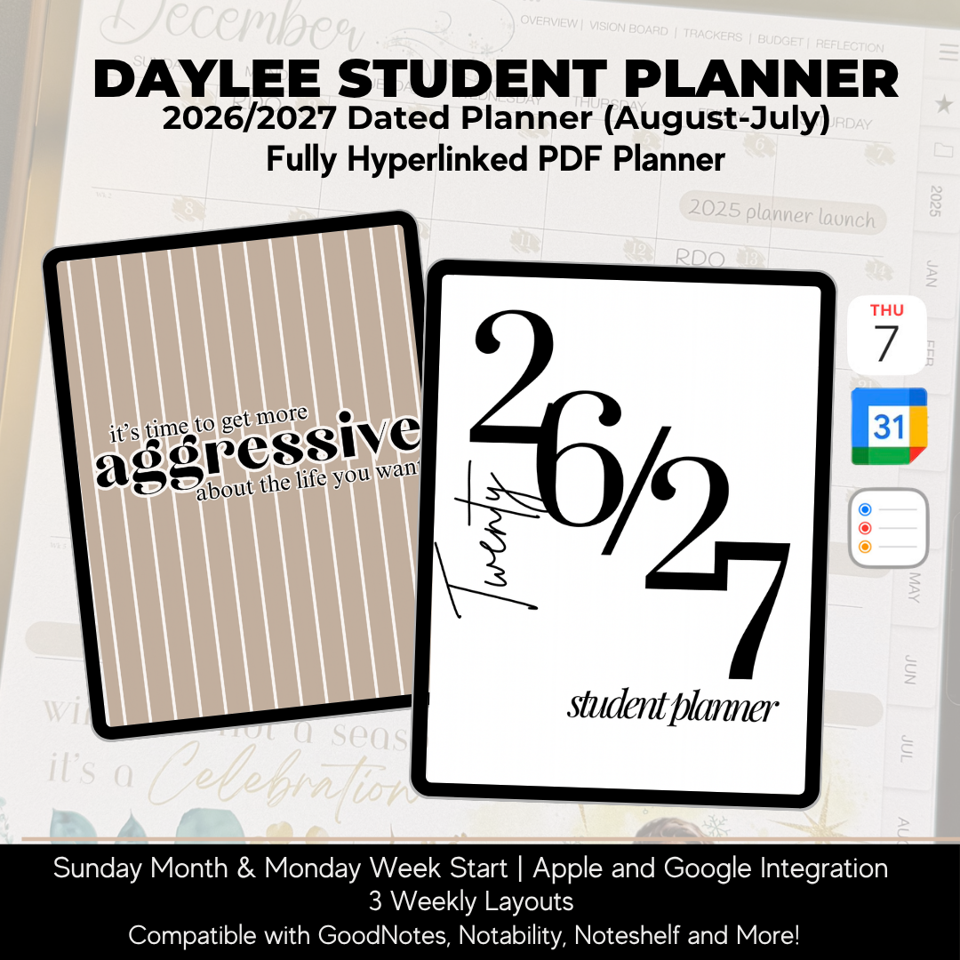 2026-2027 DayLee Student Planner Dated