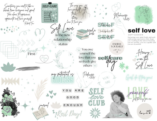 Self Love Stickers - Green