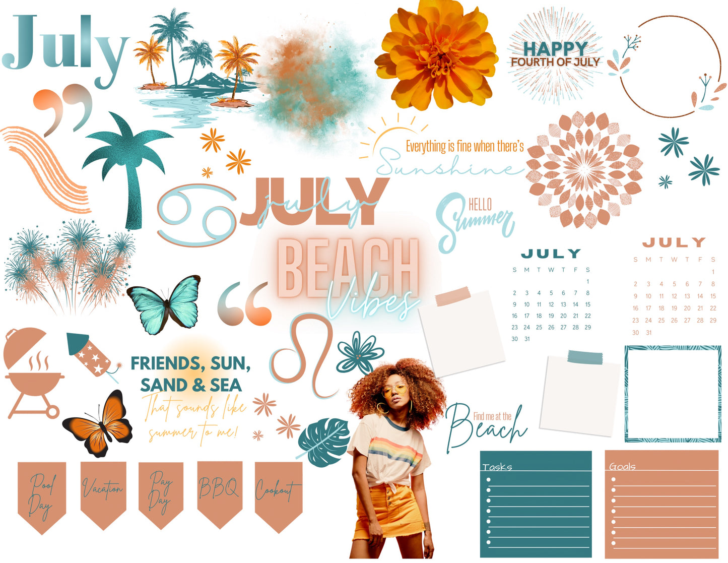 July Stickers