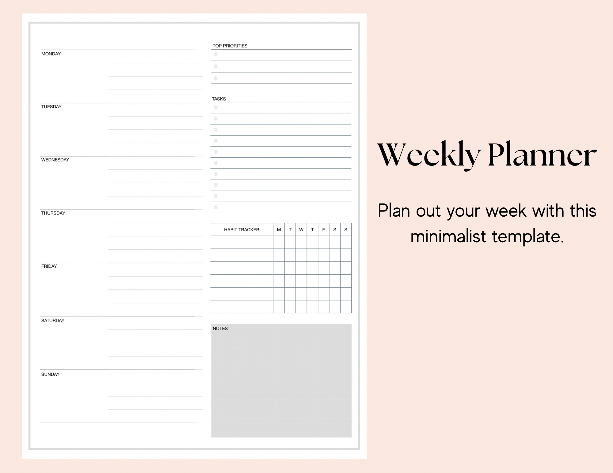 Planning Is for the Week Weekly Planner Pad