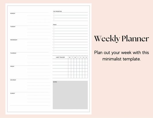 Weekly Plan Planner Pad
