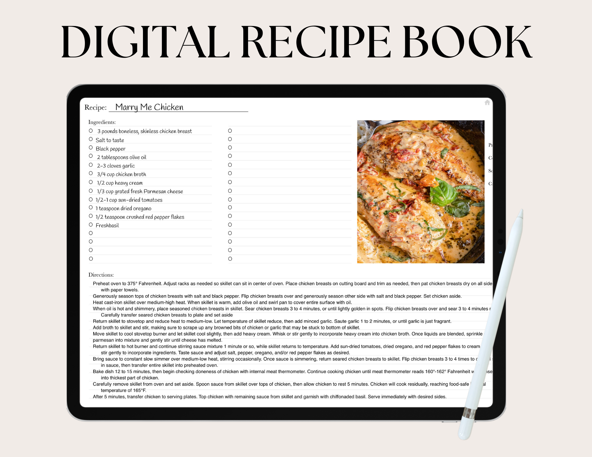 Digital Recipe Book – AshLee Digital Studio