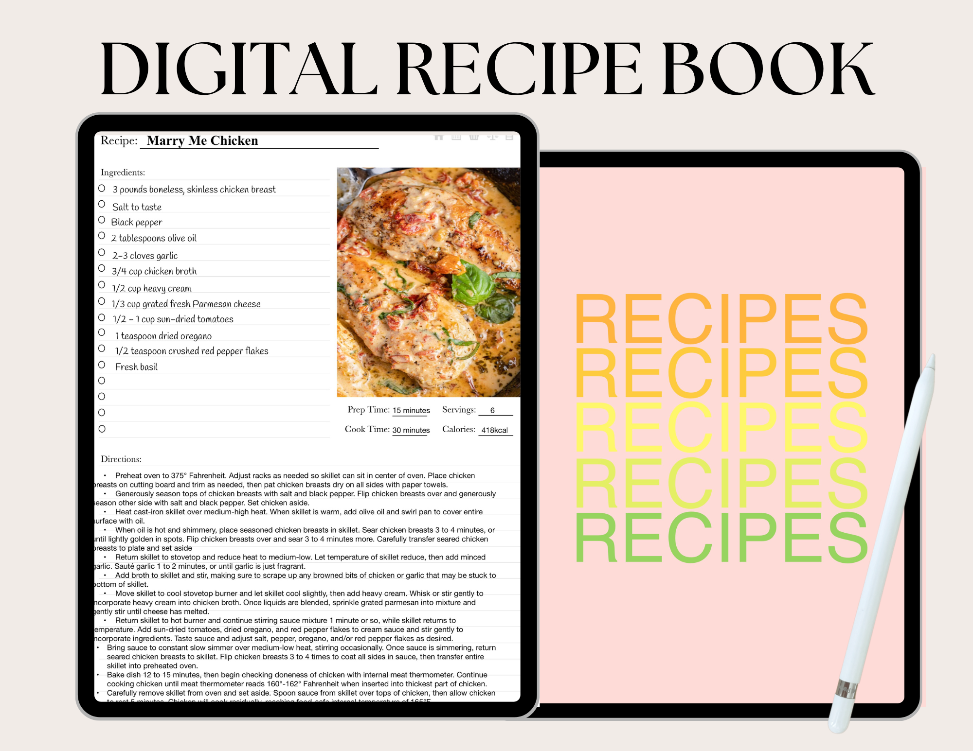 Recipe Book – AshLee Digital Studio