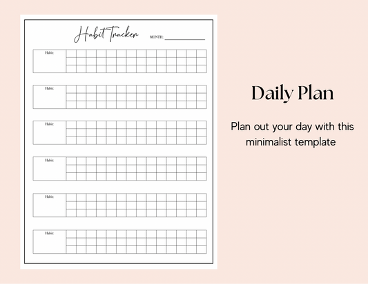 Habit Tracker Planner Pad