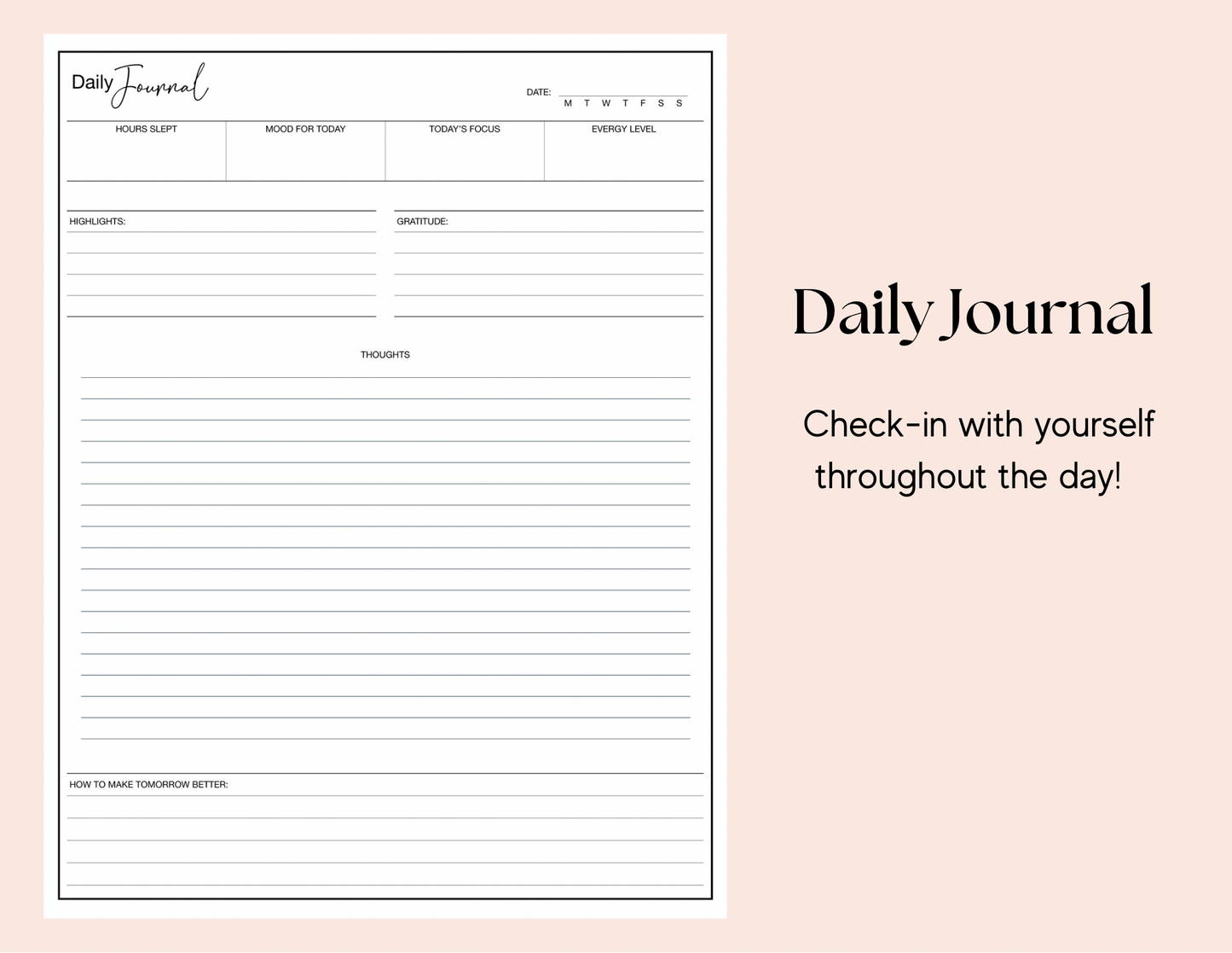 Daily Journal Pad