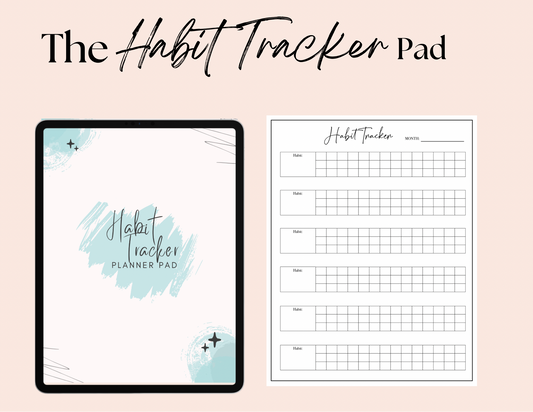 Habit Tracker Planner Pad