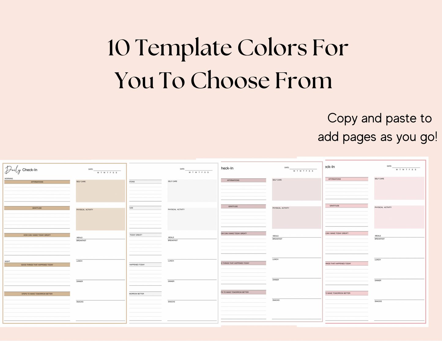 Planner Check Daily Check In Planner Pad – AshLee Digital Studio
